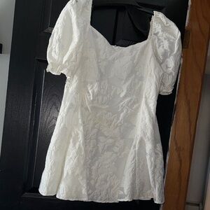 Showpo White Floral Textured dress